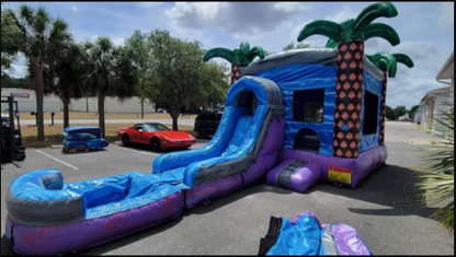 Bounce house/water slide combo